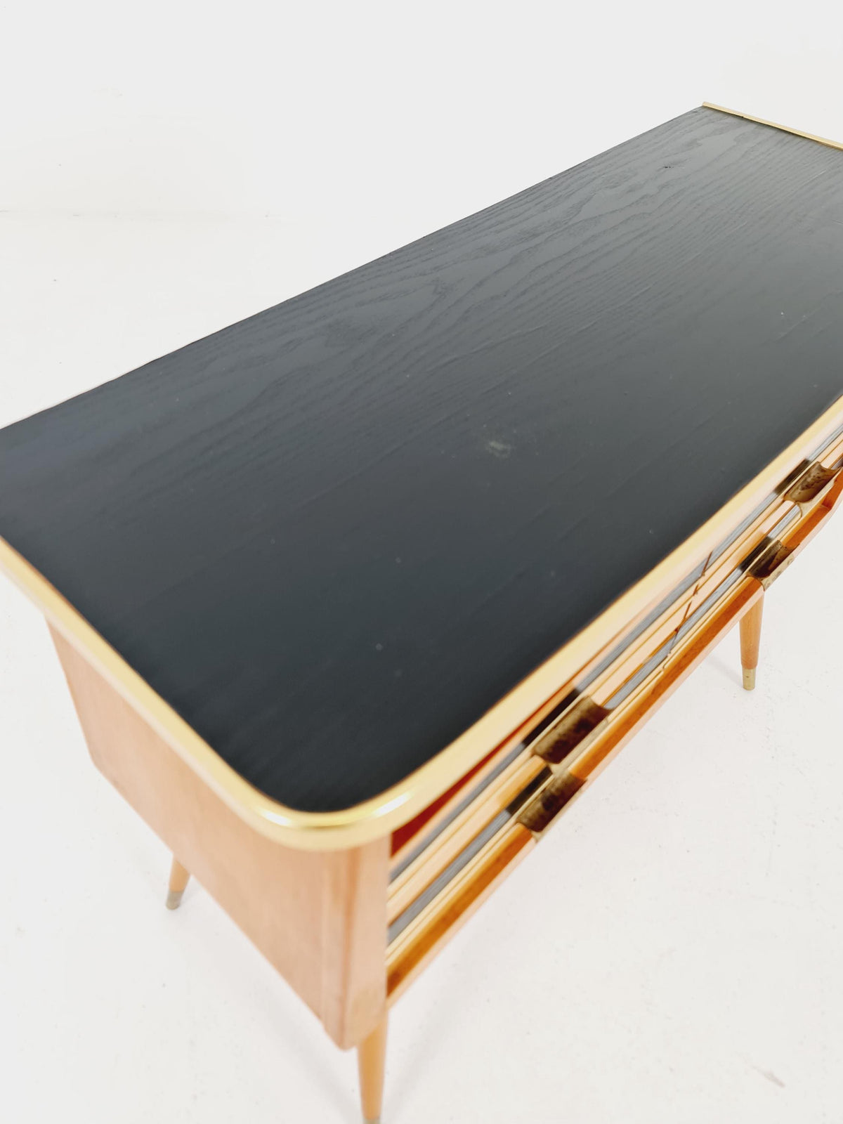 Rare German mid-century Ash wood small sideboard /side table, 1950s