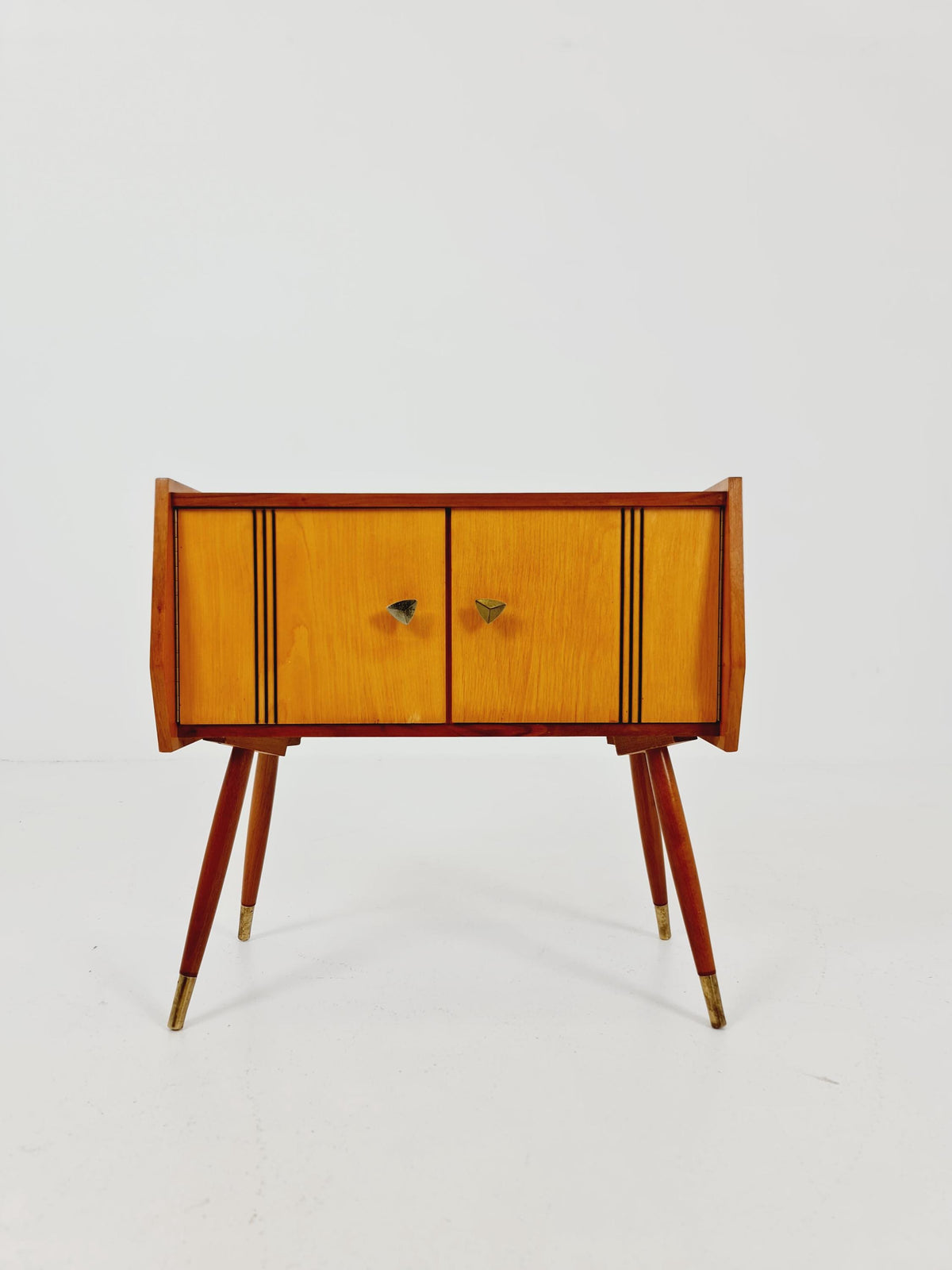 Rare German mid-century Walnut small sideboard /side table, 1950s