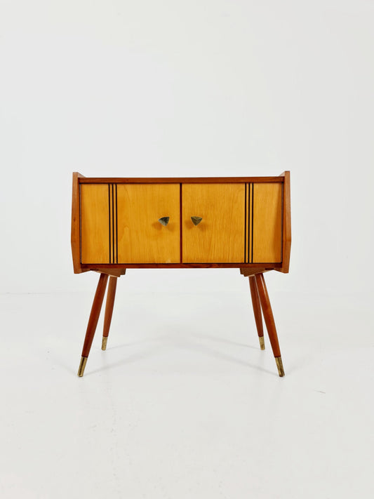 Rare German mid-century Walnut small sideboard /side table, 1950s