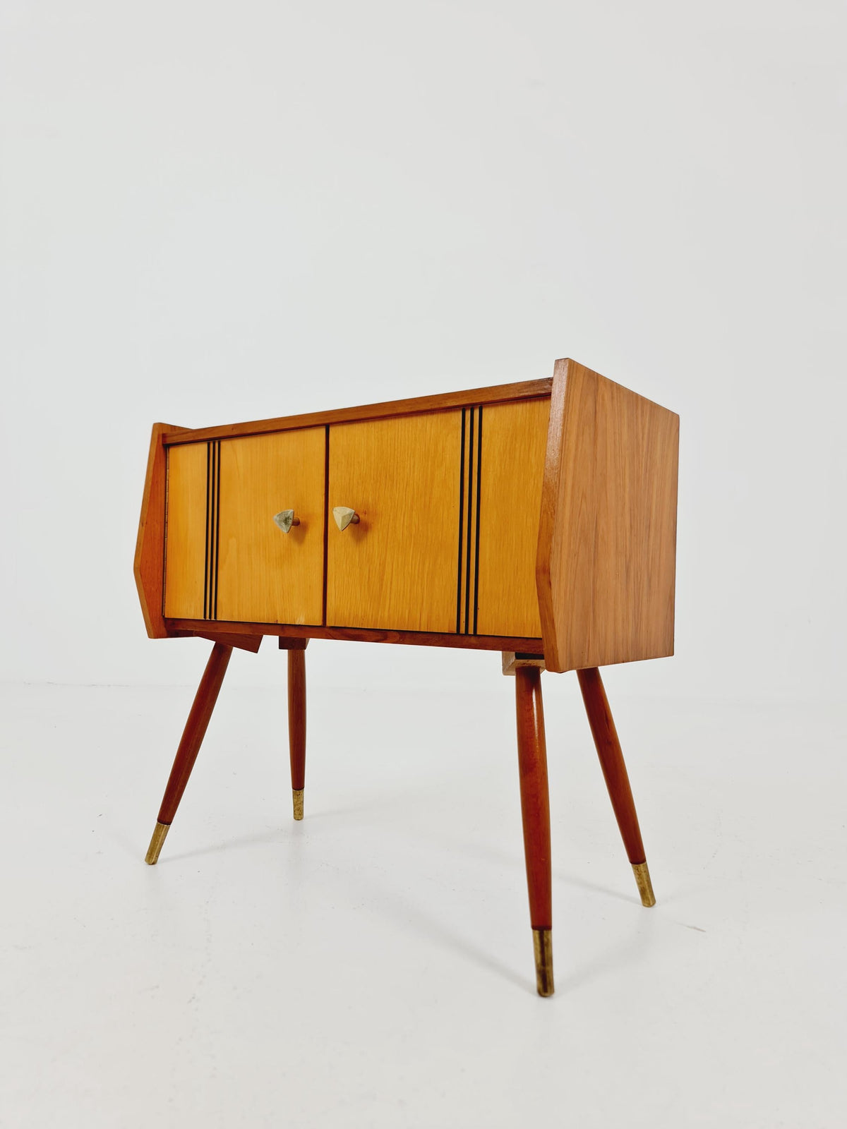 Rare German mid-century Walnut small sideboard /side table, 1950s