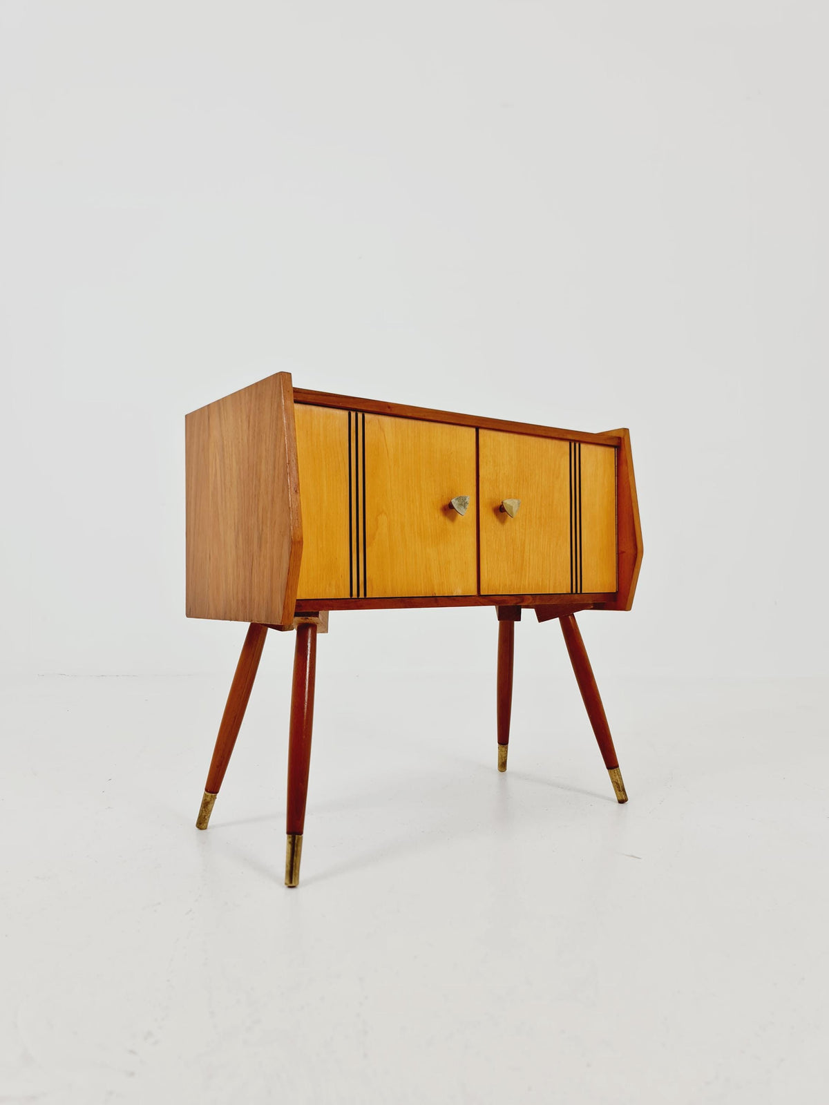 Rare German mid-century Walnut small sideboard /side table, 1950s
