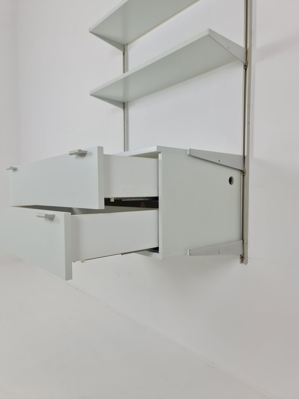Modular George Nelson Wall Unit Bookcase, Herman Miller International collection "Vitra", 1960s