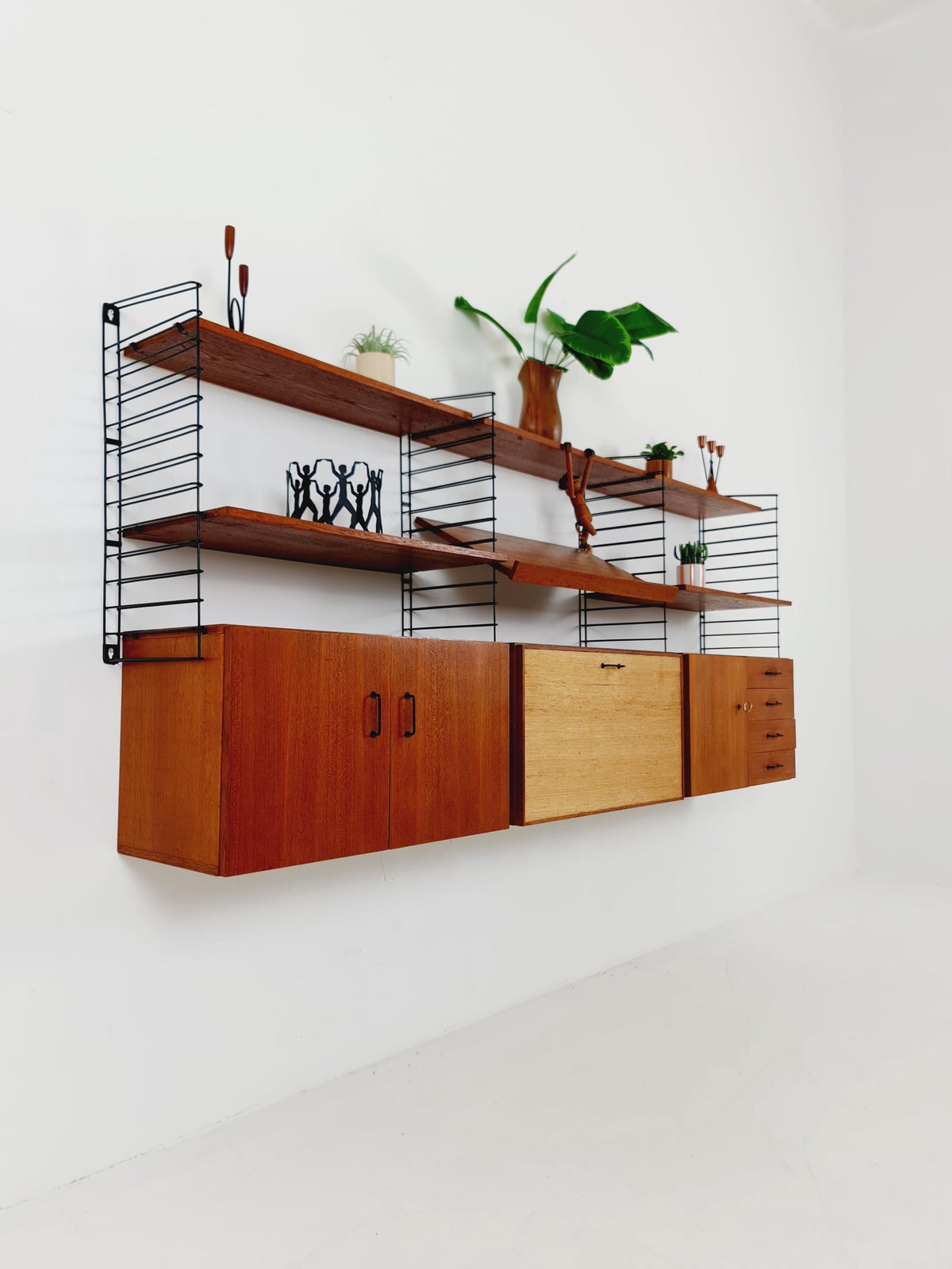 German shelf-system by Mustring West Germany teak , 1950s