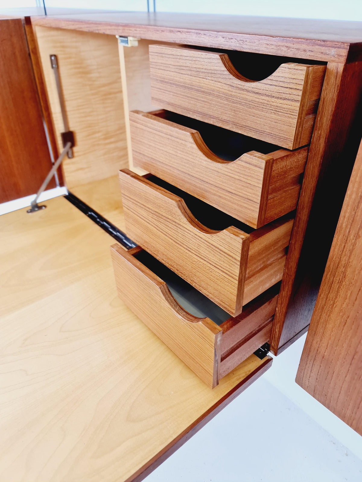 German shelf-system by Mustring West Germany teak , 1950s