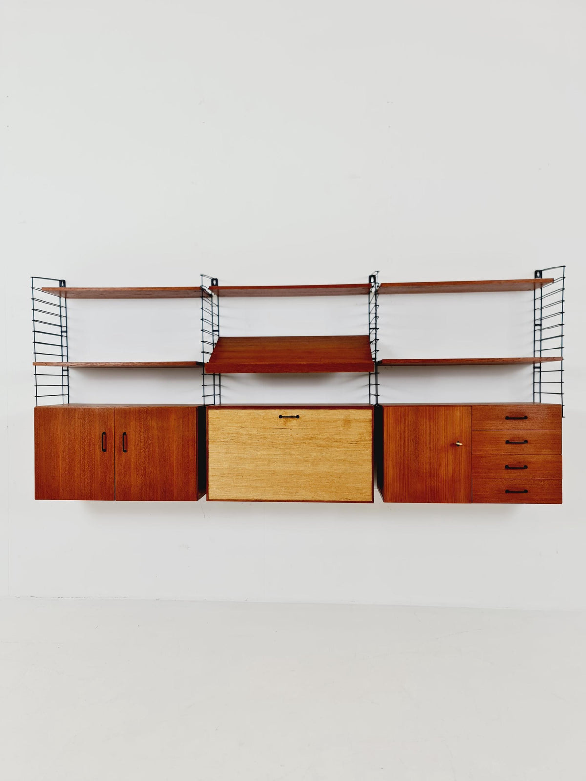 German shelf-system by Mustring West Germany teak , 1950s