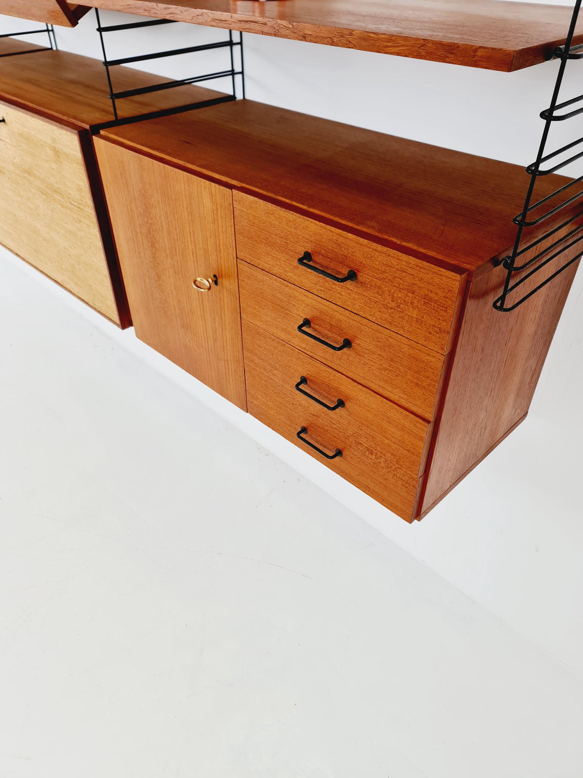 German shelf-system by Mustring West Germany teak , 1950s