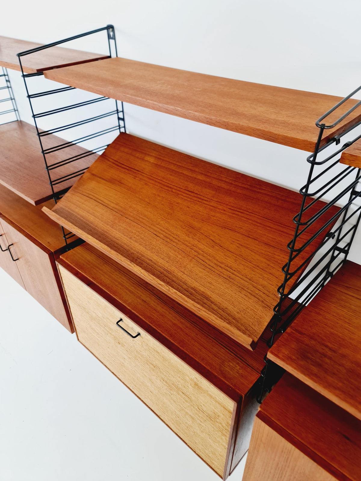 German shelf-system by Mustring West Germany teak , 1950s