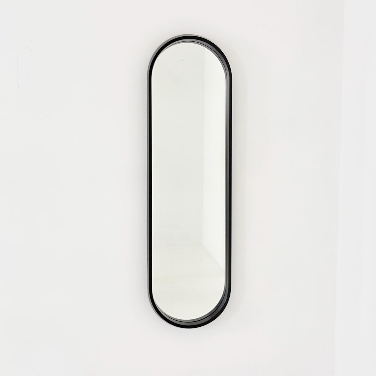 Mid Century Modern Large Space Age Black Wall Mirror, 1970s Germany,