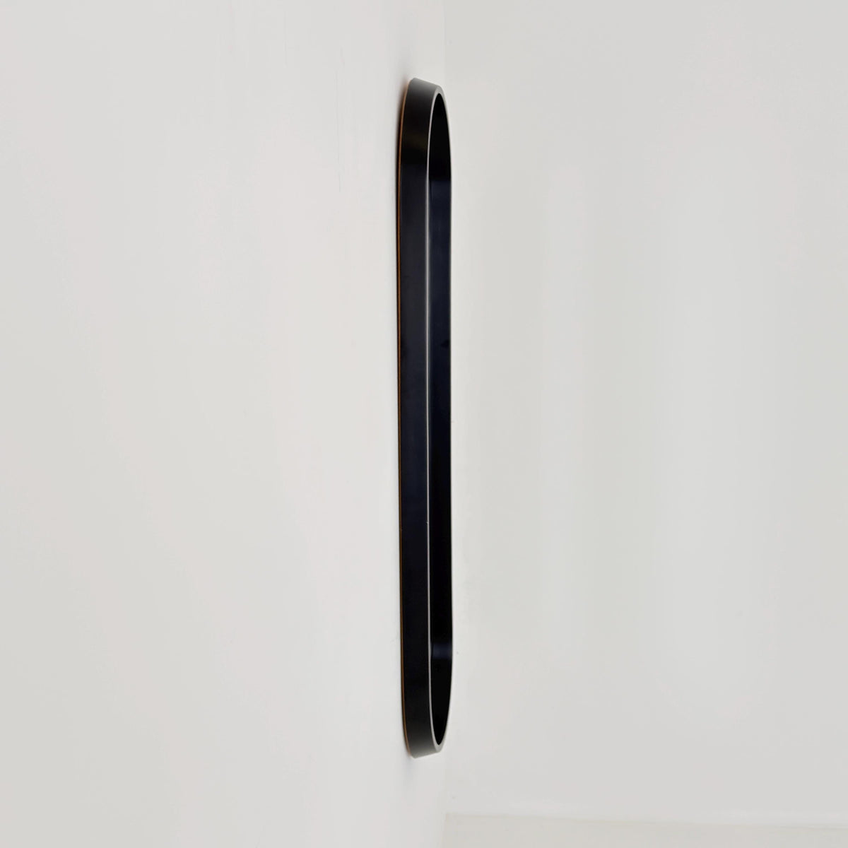 Mid Century Modern Large Space Age Black Wall Mirror, 1970s Germany,