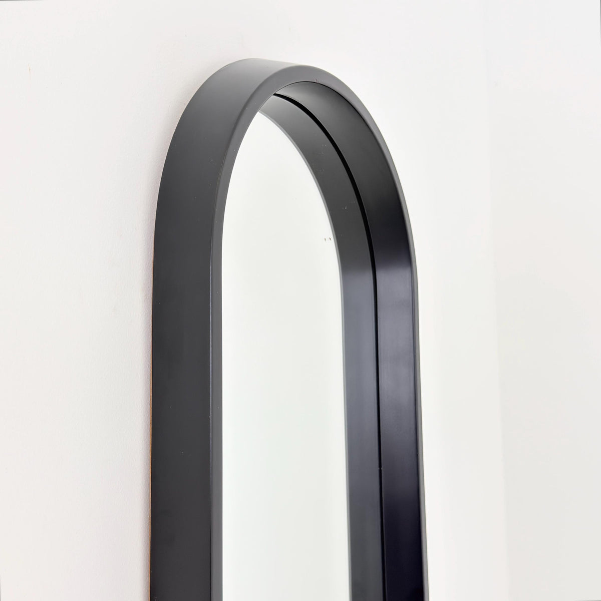 Mid Century Modern Large Space Age Black Wall Mirror, 1970s Germany,