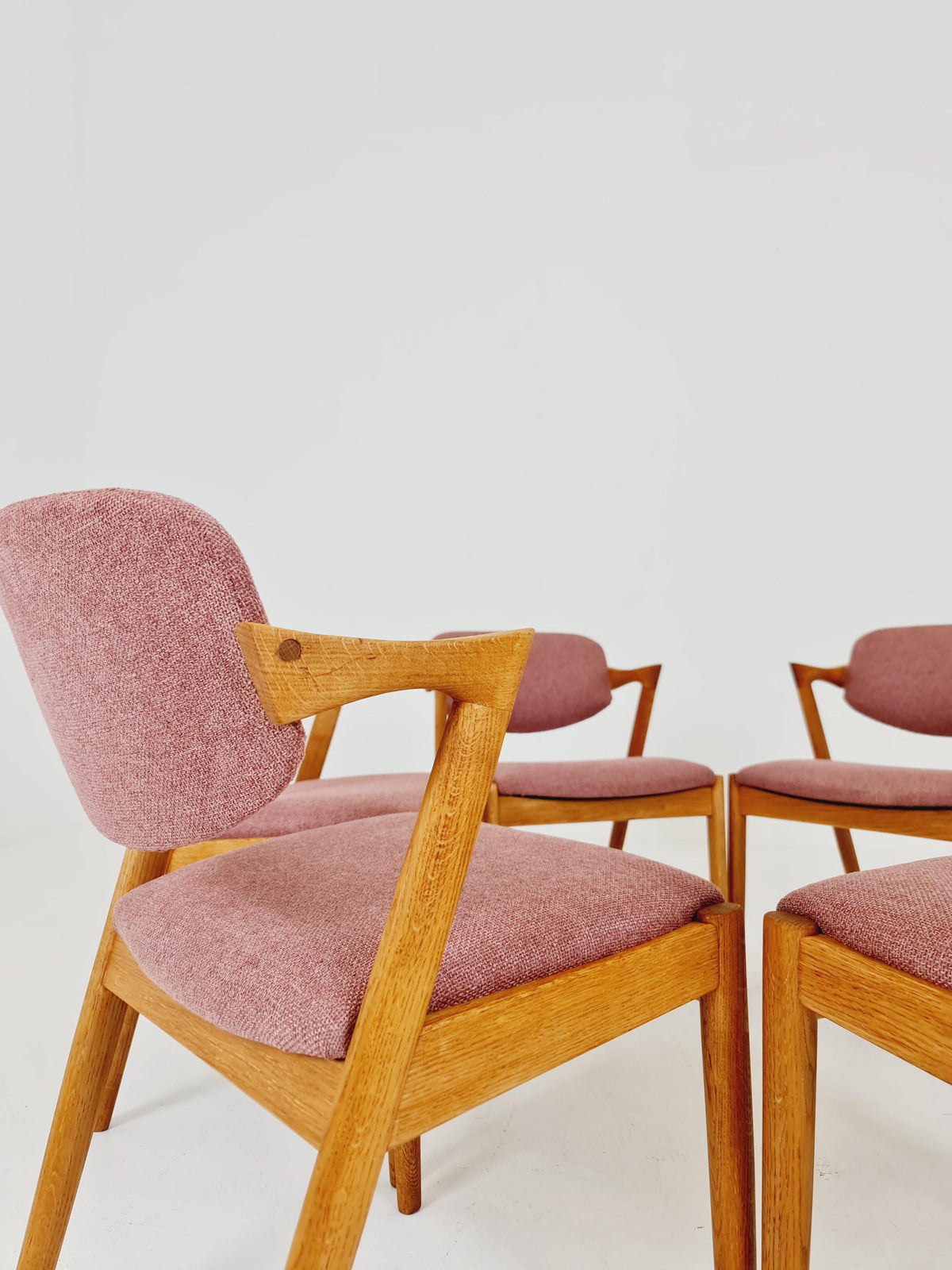Mid Century Danish dining Oak chairs by Kai Kristiansen for Schou Andersen Model 42 - 1960s, set of 6