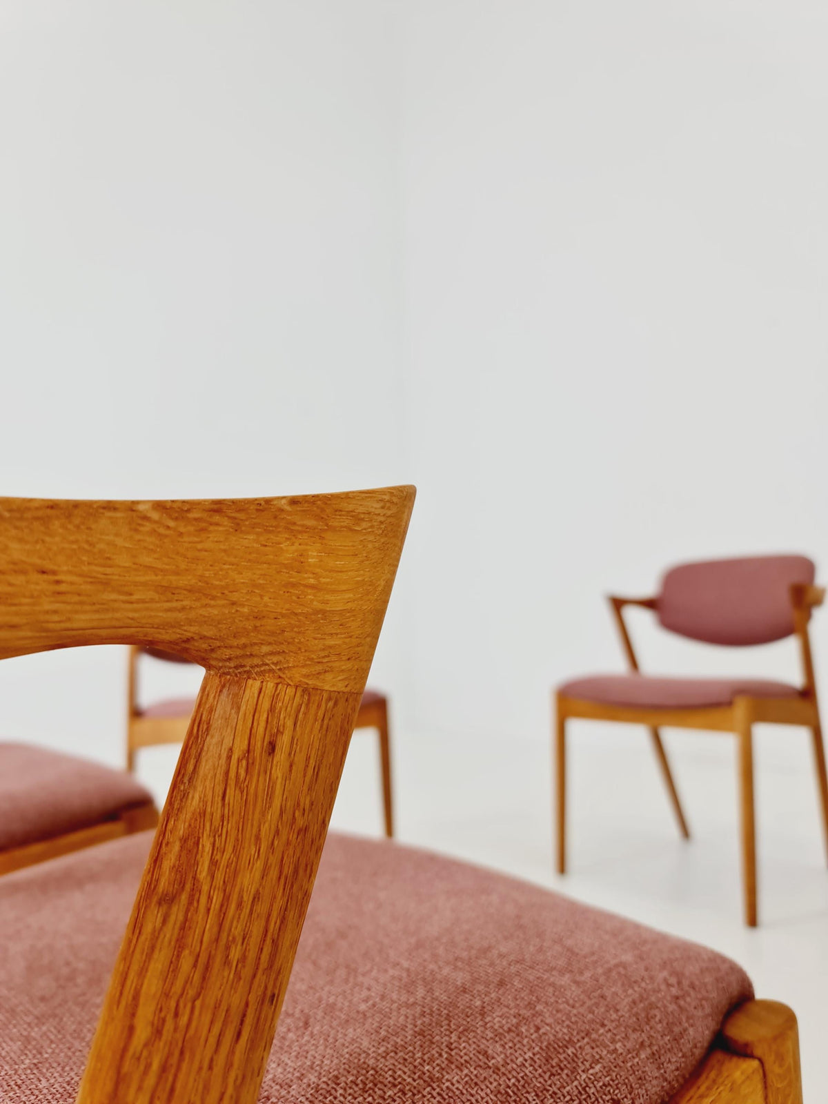 Mid Century Danish dining Oak chairs by Kai Kristiansen for Schou Andersen Model 42 - 1960s, set of 6