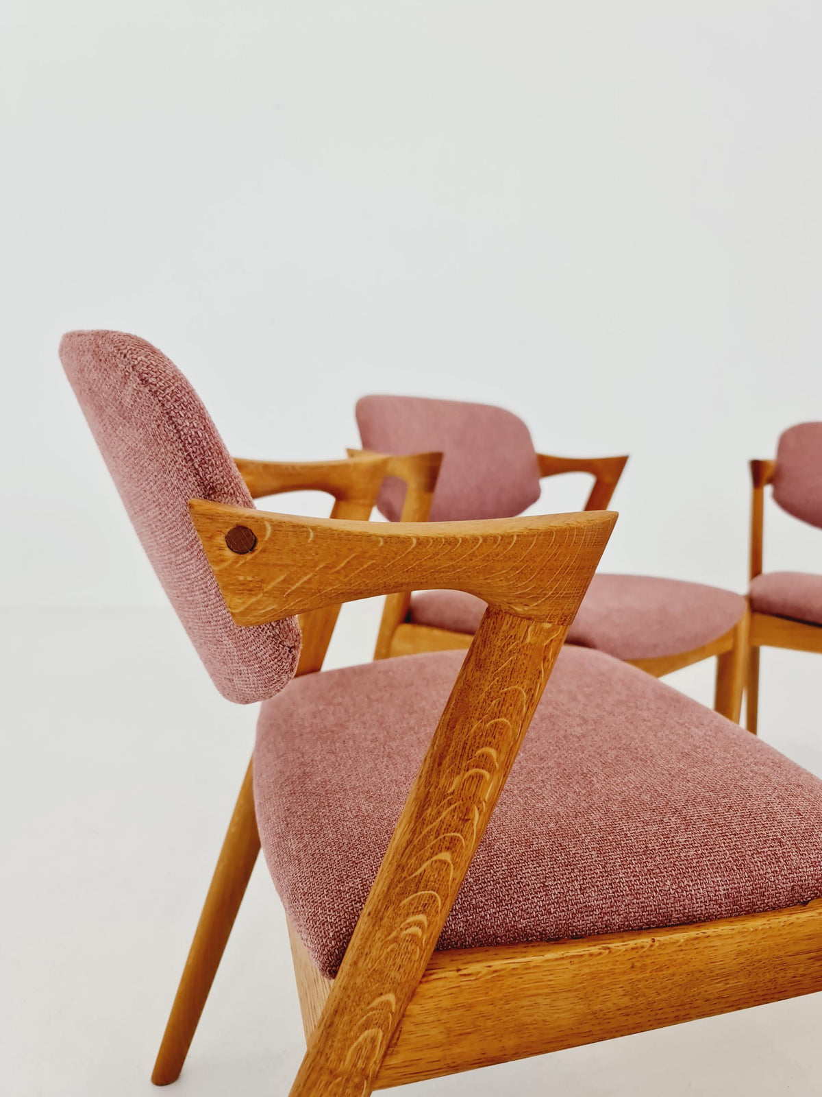 Mid Century Danish dining Oak chairs by Kai Kristiansen for Schou Andersen Model 42 - 1960s, set of 6
