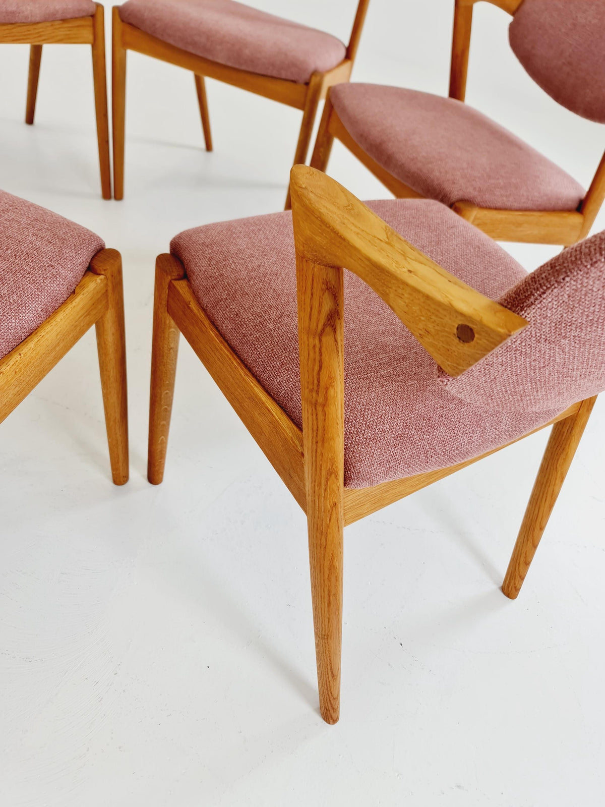 Mid Century Danish dining Oak chairs by Kai Kristiansen for Schou Andersen Model 42 - 1960s, set of 6