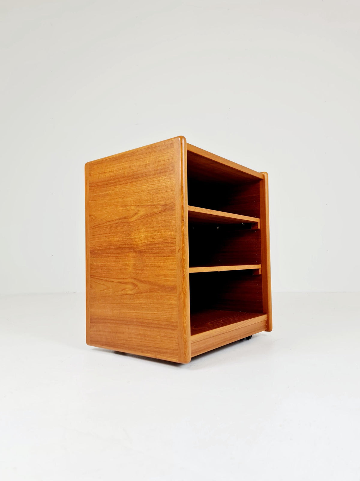 Mid century Solid Danish teak hallway cabinet, Record cabinet By Kai Kristiansen For Vildbjerg 1970s