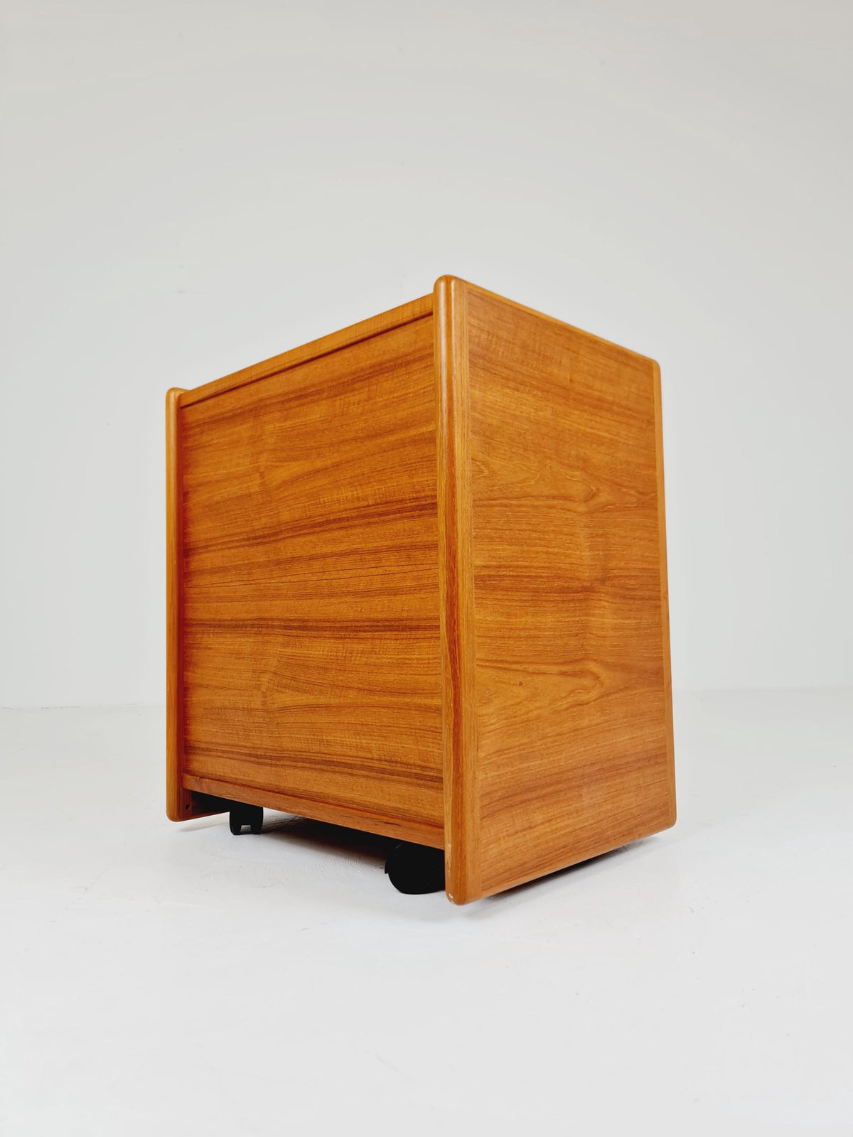 Mid century Solid Danish teak hallway cabinet, Record cabinet By Kai Kristiansen For Vildbjerg 1970s