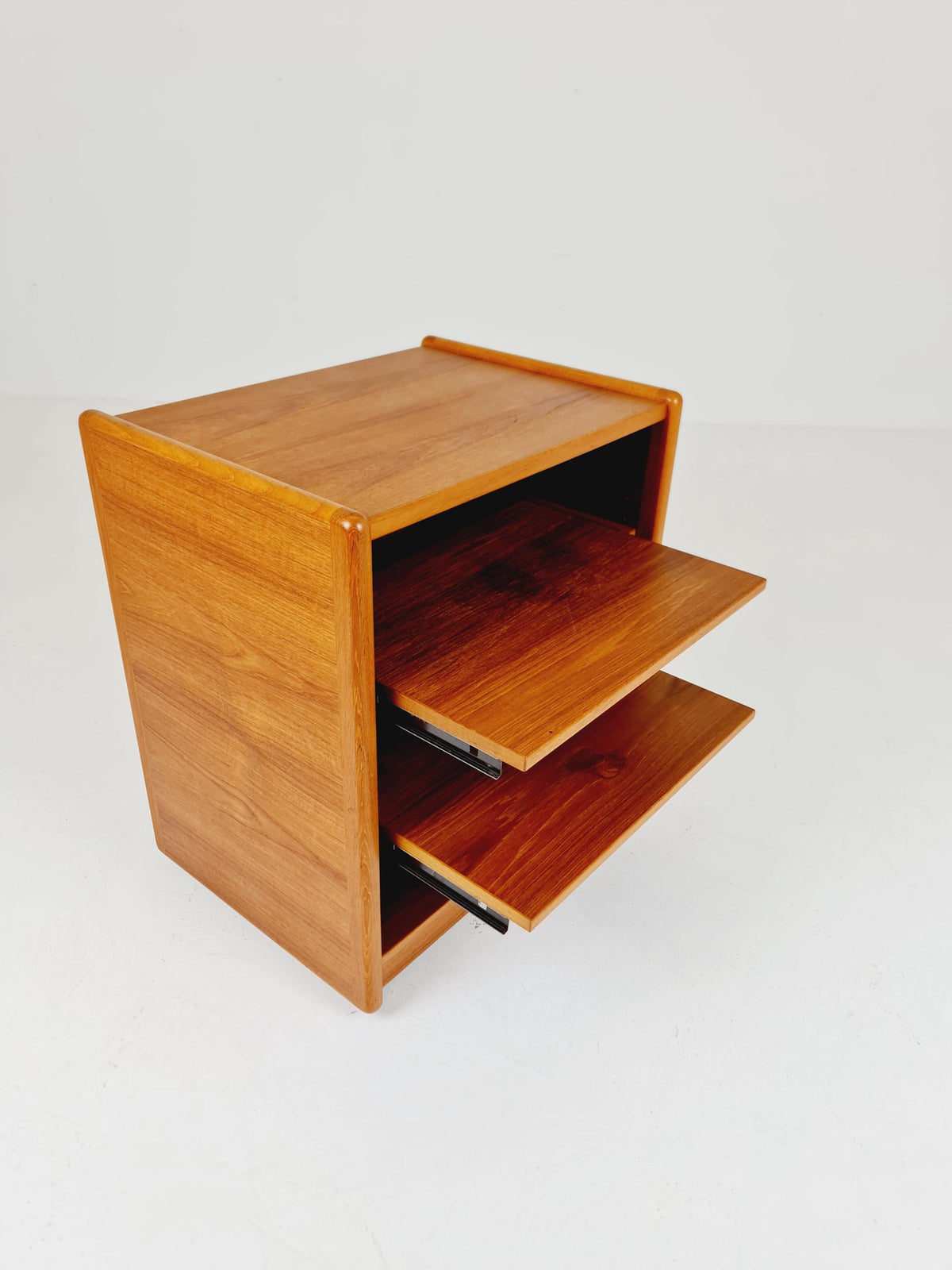 Mid century Solid Danish teak hallway cabinet, Record cabinet By Kai Kristiansen For Vildbjerg 1970s