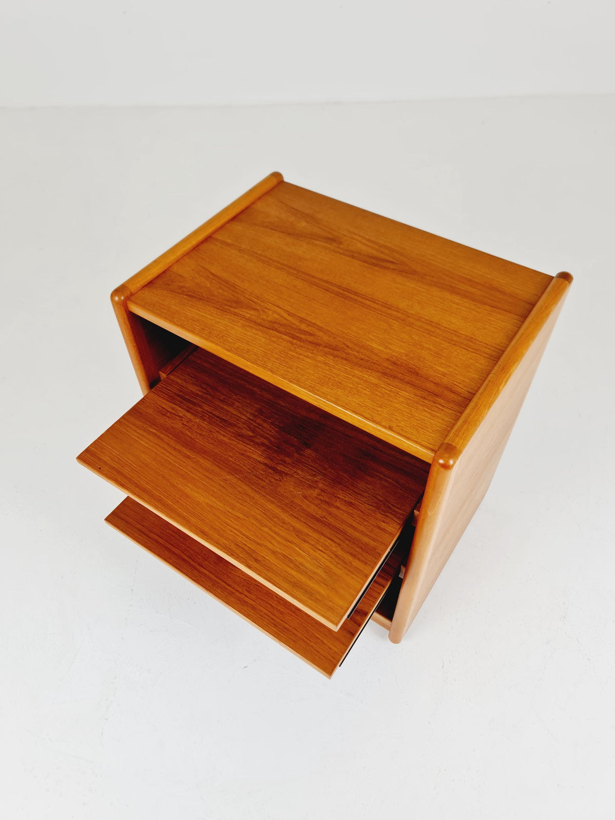 Mid century Solid Danish teak hallway cabinet, Record cabinet By Kai Kristiansen For Vildbjerg 1970s