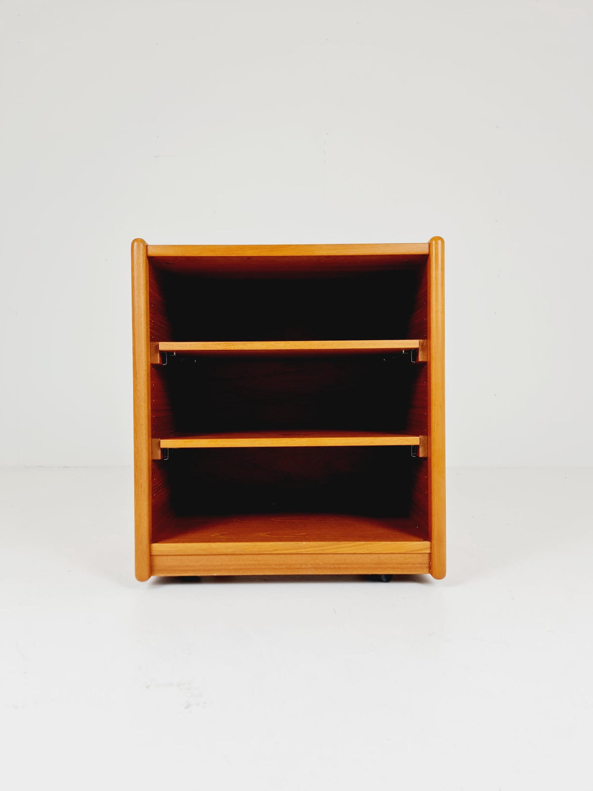 Mid century Solid Danish teak hallway cabinet, Record cabinet By Kai Kristiansen For Vildbjerg 1970s