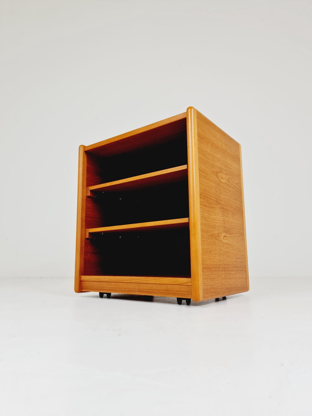 Mid century Solid Danish teak hallway cabinet, Record cabinet By Kai Kristiansen For Vildbjerg 1970s