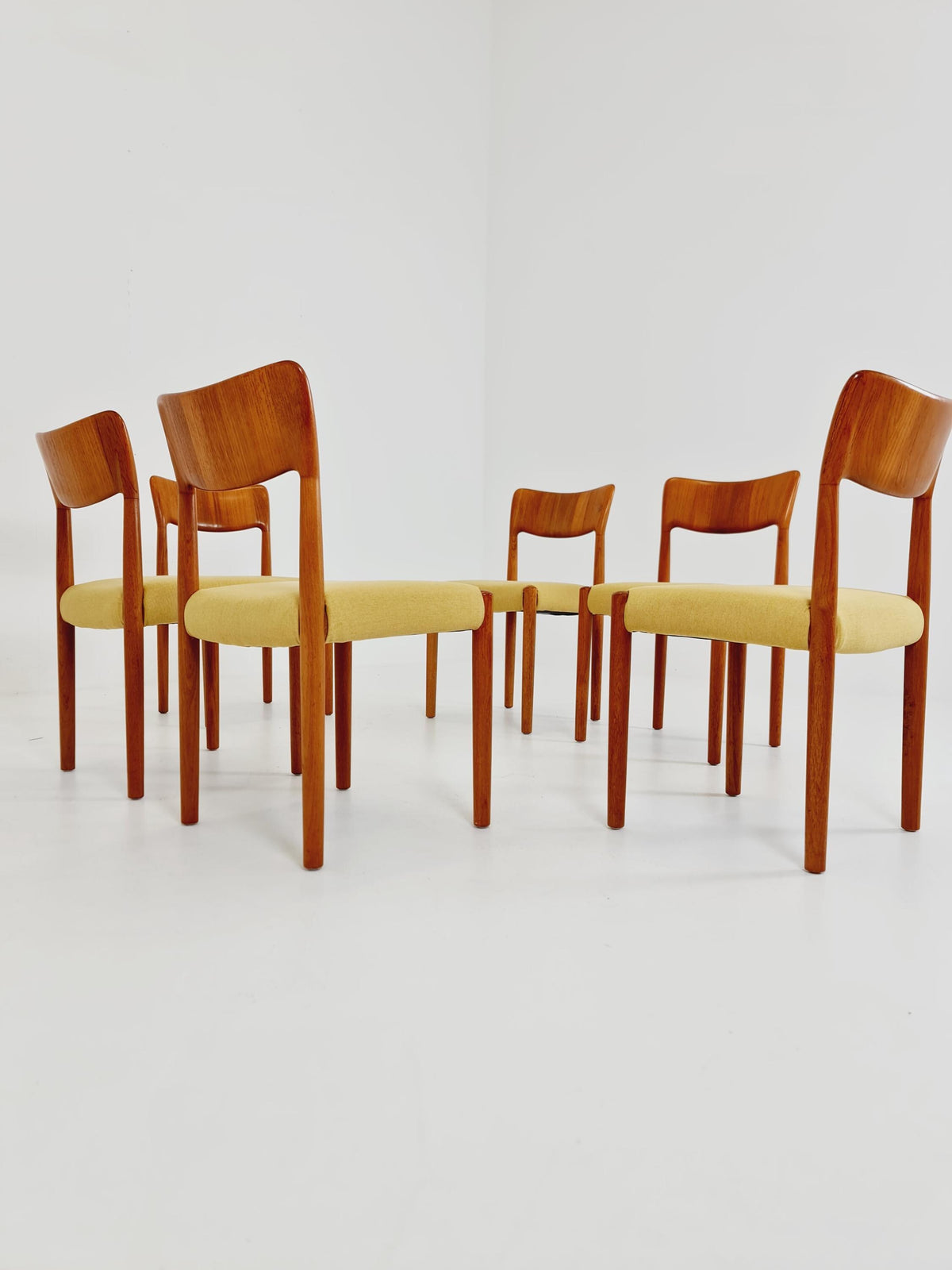 Midcentury teak Dining chairs by Boltinge 1960s, set of 6