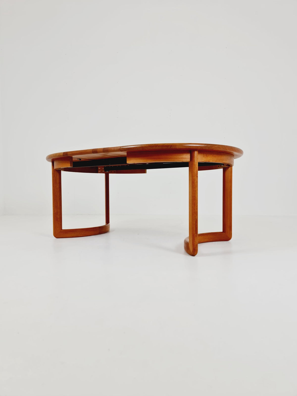 Mid century extendable Danish Modern Solid Teak XL dining table by Mikael Laursen , 1970s