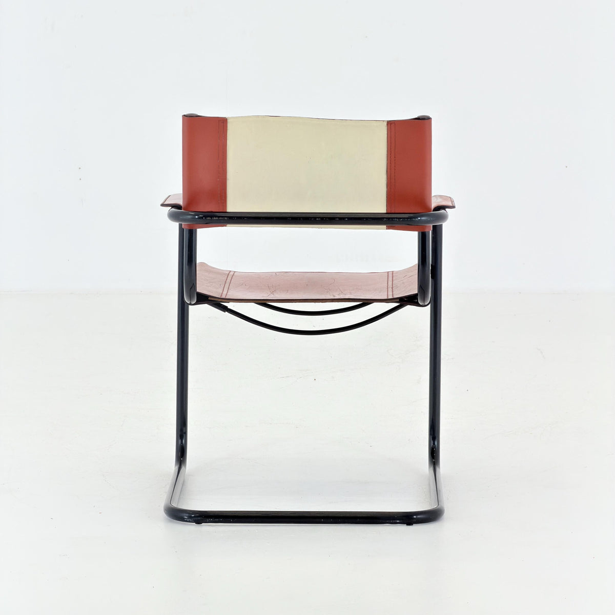 1 of 2 Bauhaus Centro Studio Desk Chairs in Dark wine leather by Mart Stam & Marcel Breuer, 1970s