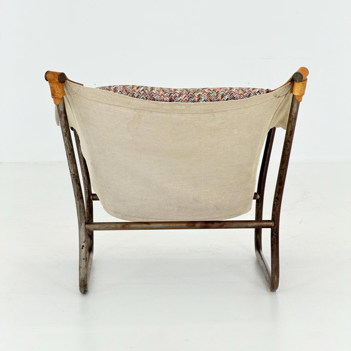 Mid Century Scandinavian Tormod Alnaes Trega Lounge Chair, 1970s Norwegian Design, Vintage Canvas & Vintage Zigzag Armchair,