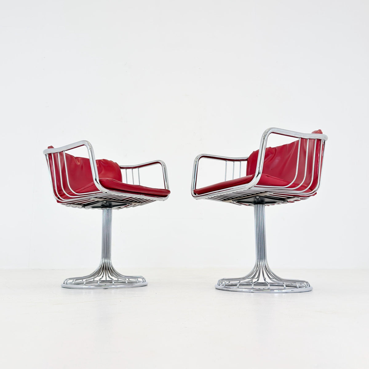 1 of 2 Mid-Century Cantilever Armchairs by Gastone Rinaldi for RIMA, Italy, 1970s