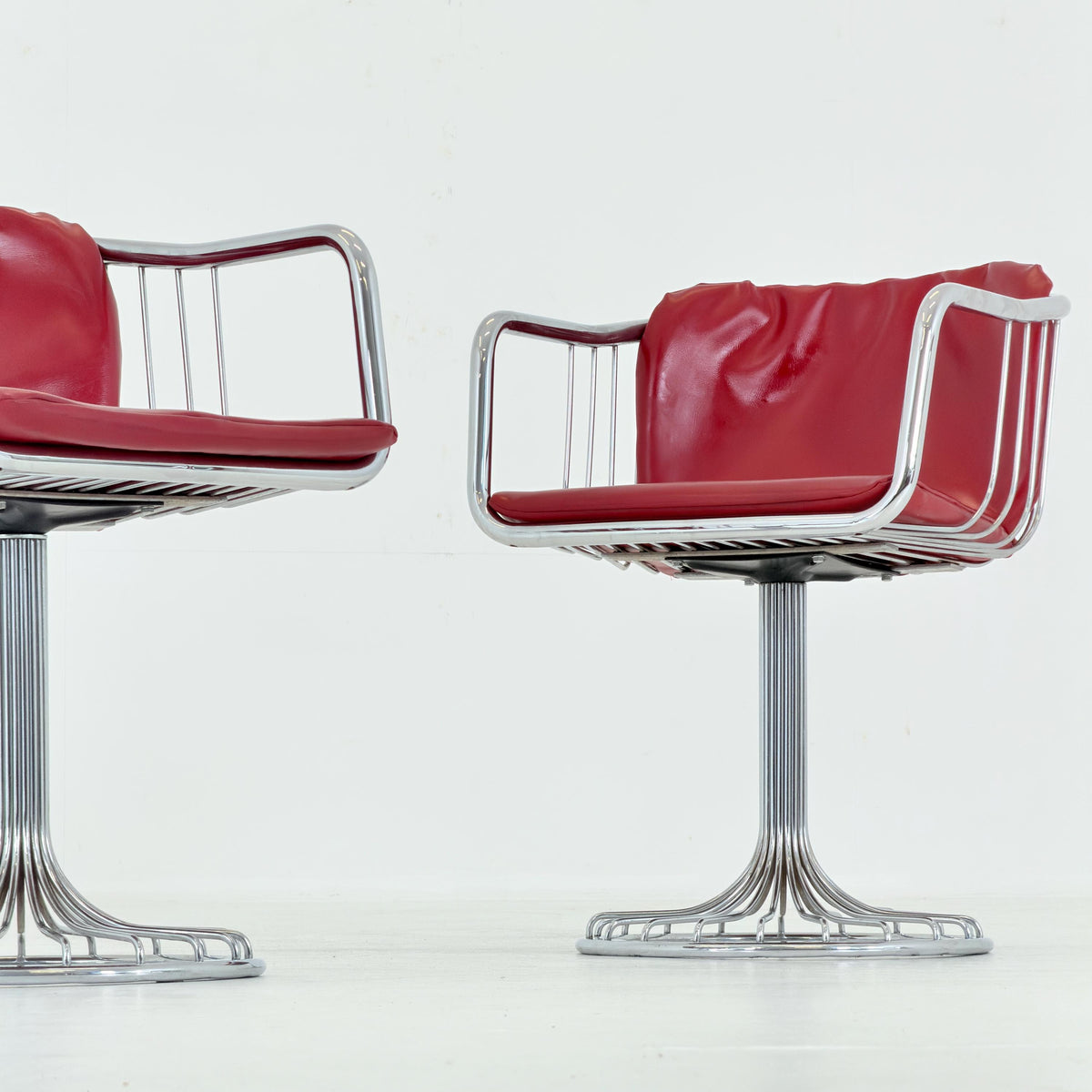 1 of 2 Mid-Century Cantilever Armchairs by Gastone Rinaldi for RIMA, Italy, 1970s
