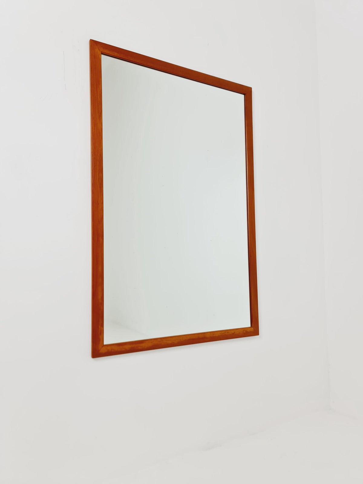 Teak Danish mid-century Modern wall-mounted mirror By Aksel Kjersgaard No 368 , 1960s