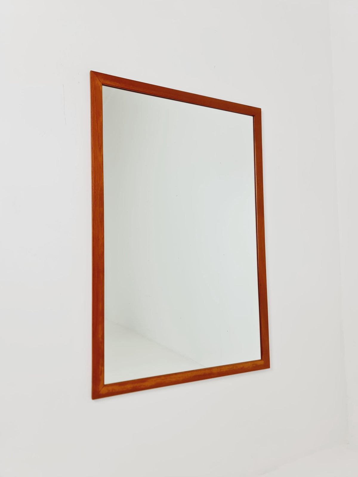 Teak Danish mid-century Modern wall-mounted mirror By Aksel Kjersgaard No 368 , 1960s