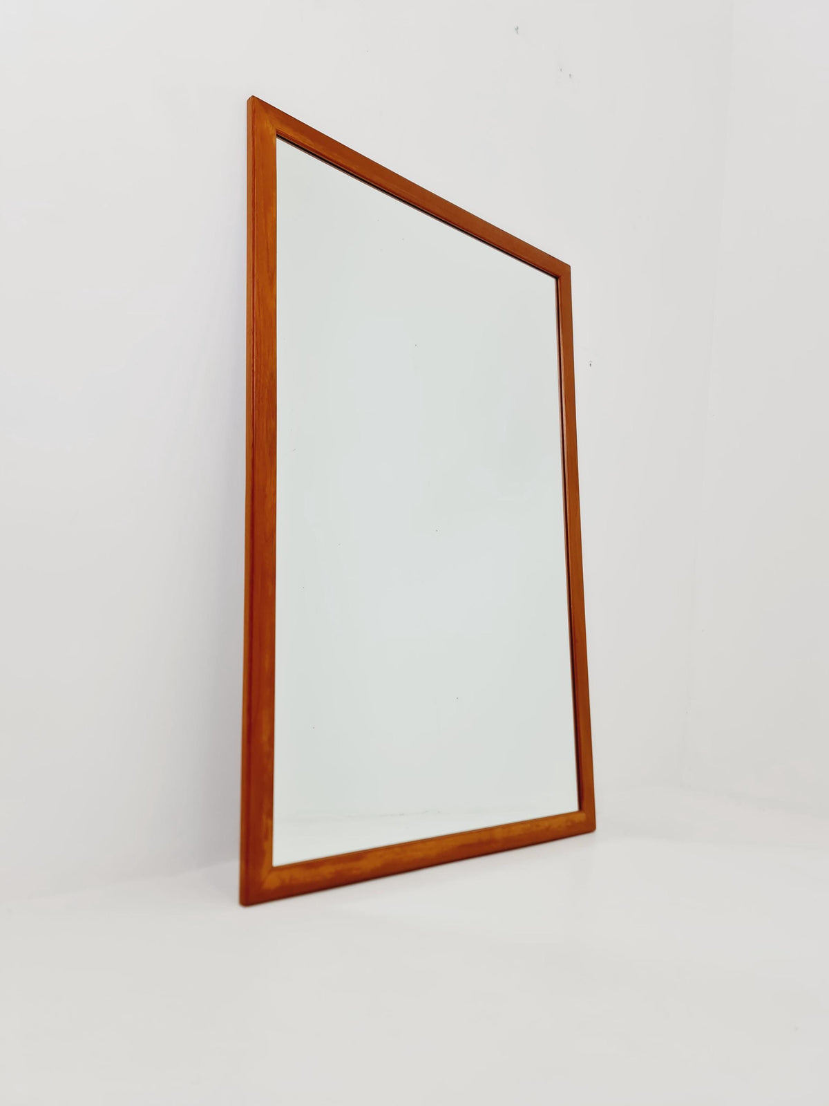 Teak Danish mid-century Modern wall-mounted mirror By Aksel Kjersgaard No 368 , 1960s