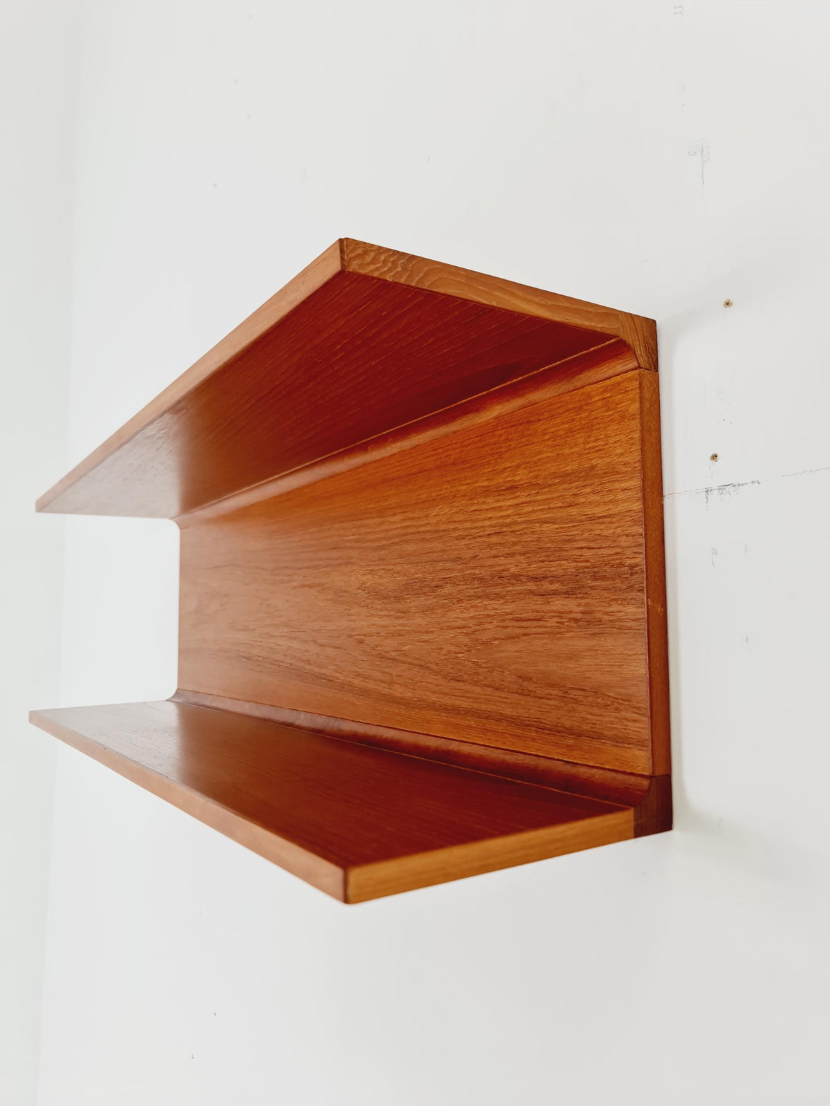 Danish Rare Solid Teak Floating shelf BY Pedersen & Hansen 1960s
