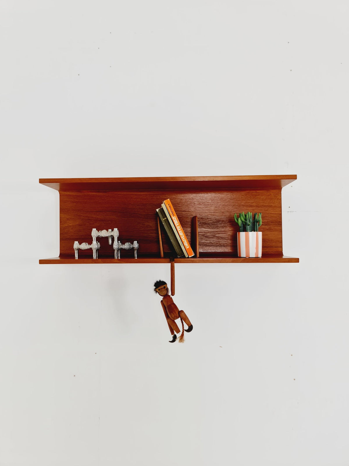 Danish Rare Solid Teak Floating shelf BY Pedersen & Hansen 1960s