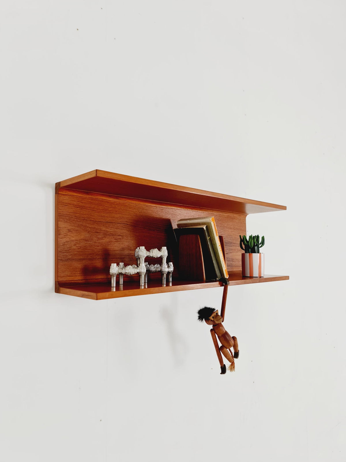 Danish Rare Solid Teak Floating shelf BY Pedersen & Hansen 1960s