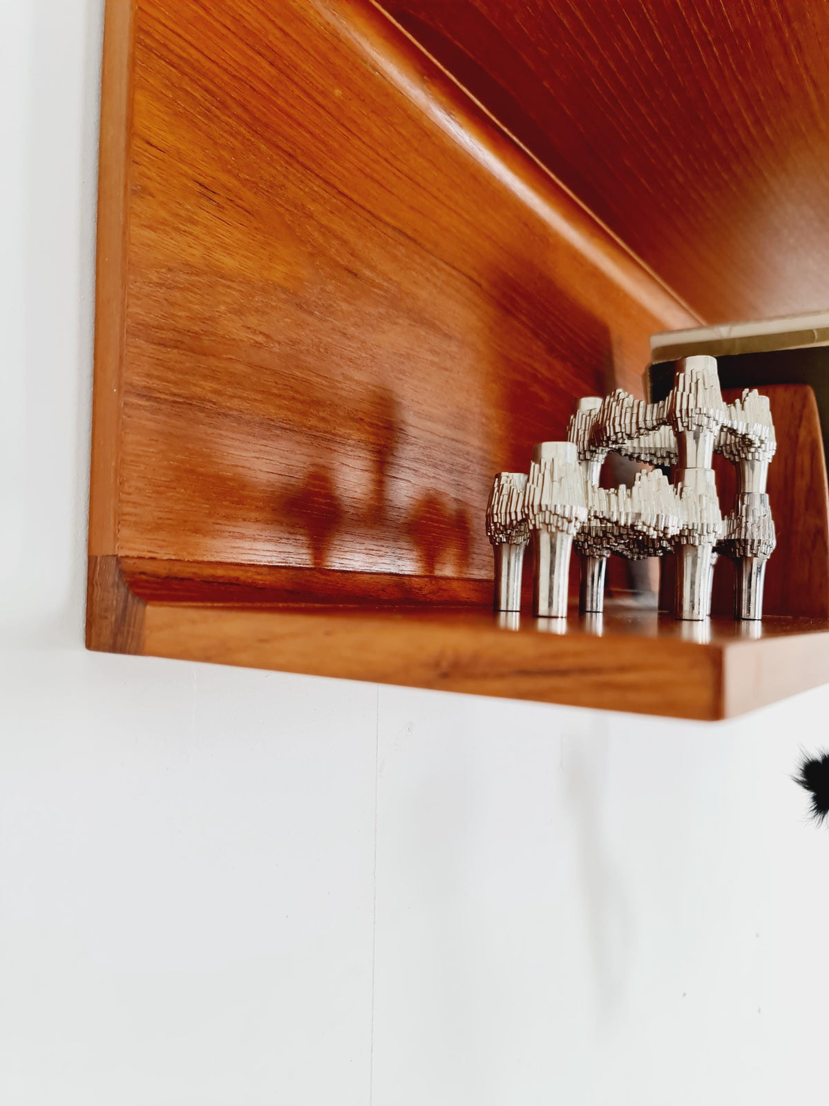 Danish Rare Solid Teak Floating shelf BY Pedersen & Hansen 1960s