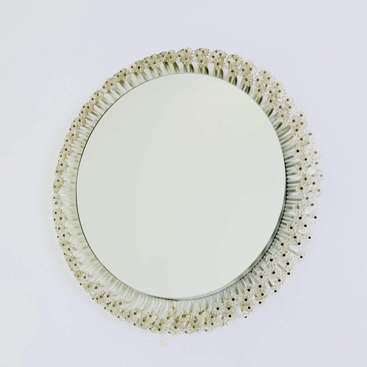 Mid Century Backlit Round Wall Mirror by Emil Stejnar for Rupert Nikoll, 1960s Germany