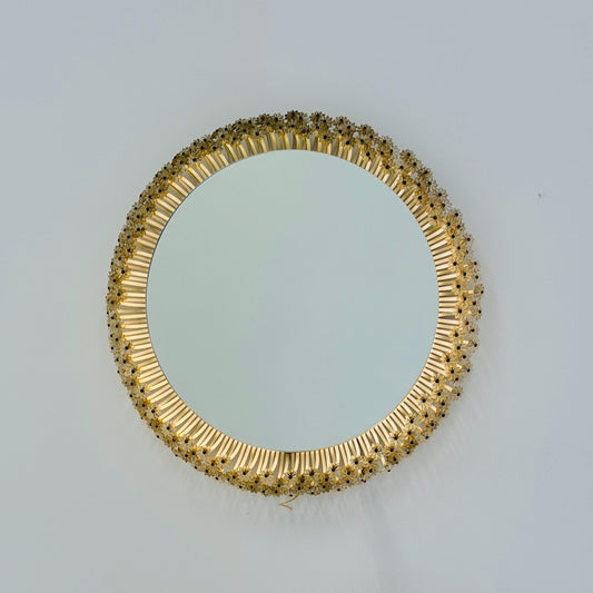 Mid Century Backlit Round Wall Mirror by Emil Stejnar for Rupert Nikoll, 1960s Germany