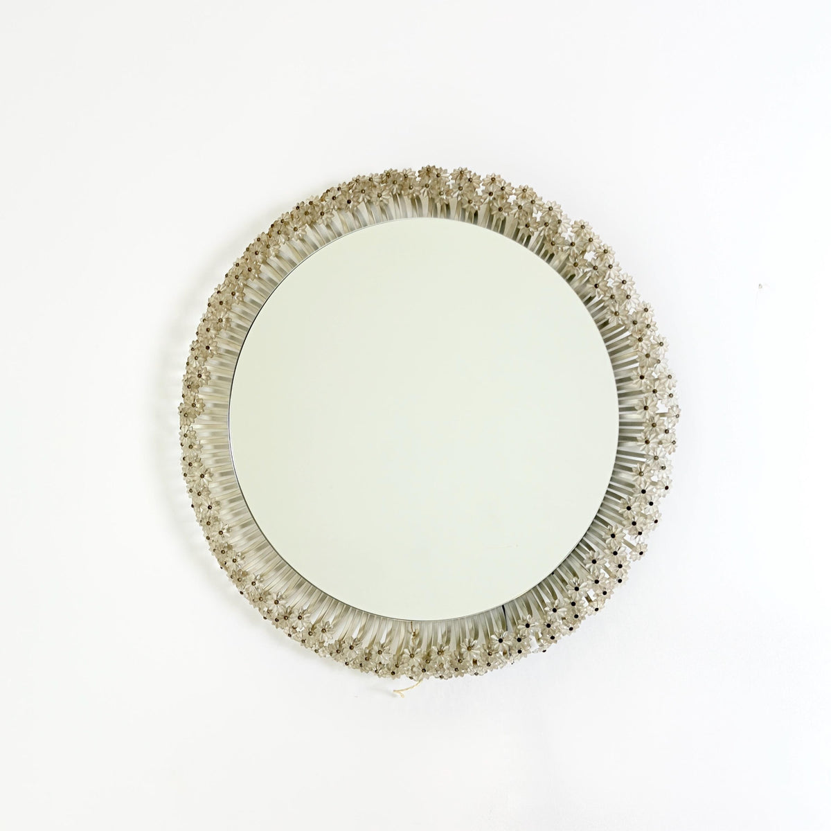 Mid Century Backlit Round Wall Mirror by Emil Stejnar for Rupert Nikoll, 1960s Germany