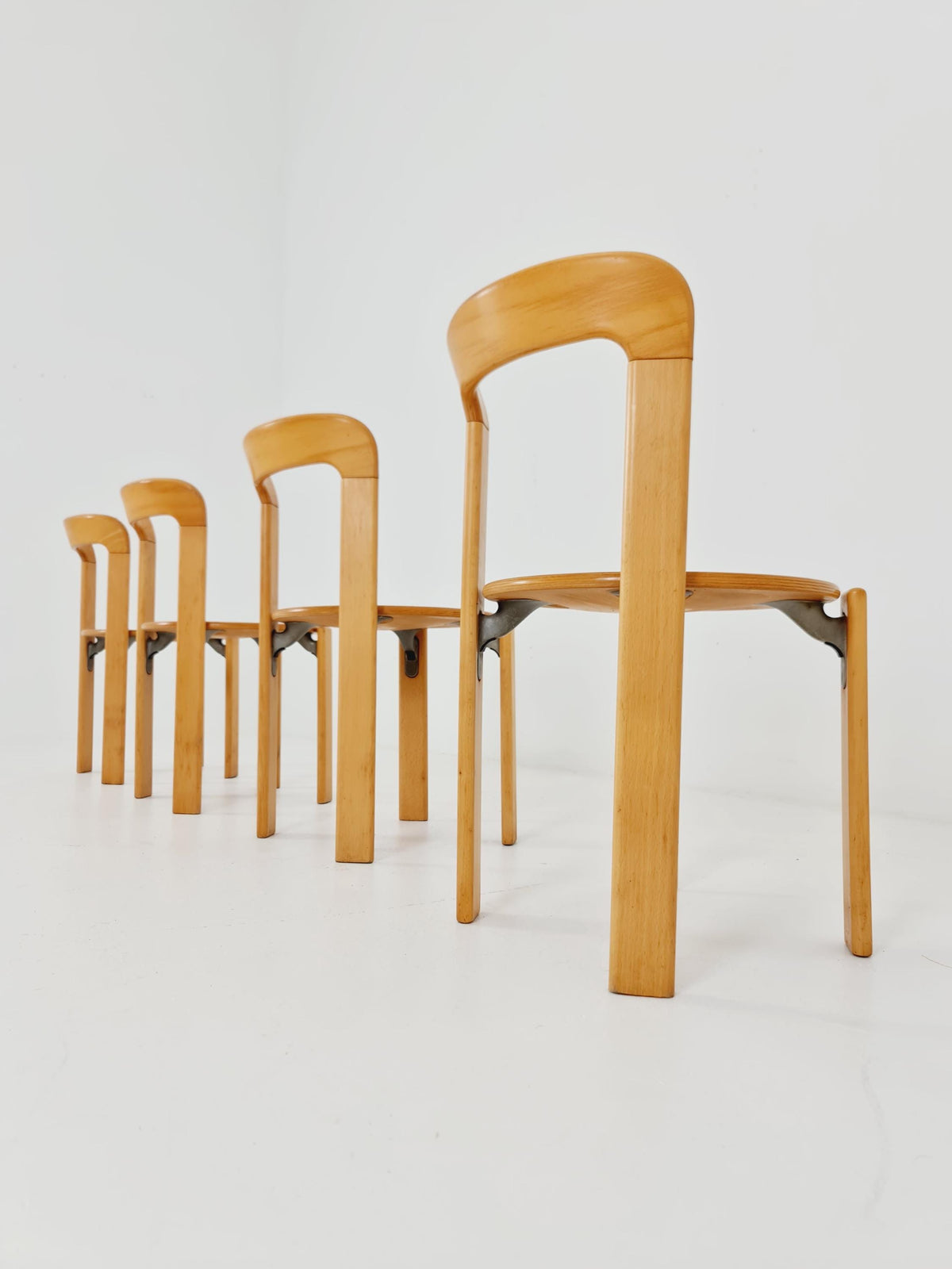 Vintage Dining Chairs By Bruno Rey For Dietiker Switzerland , 1970s, Set of 4