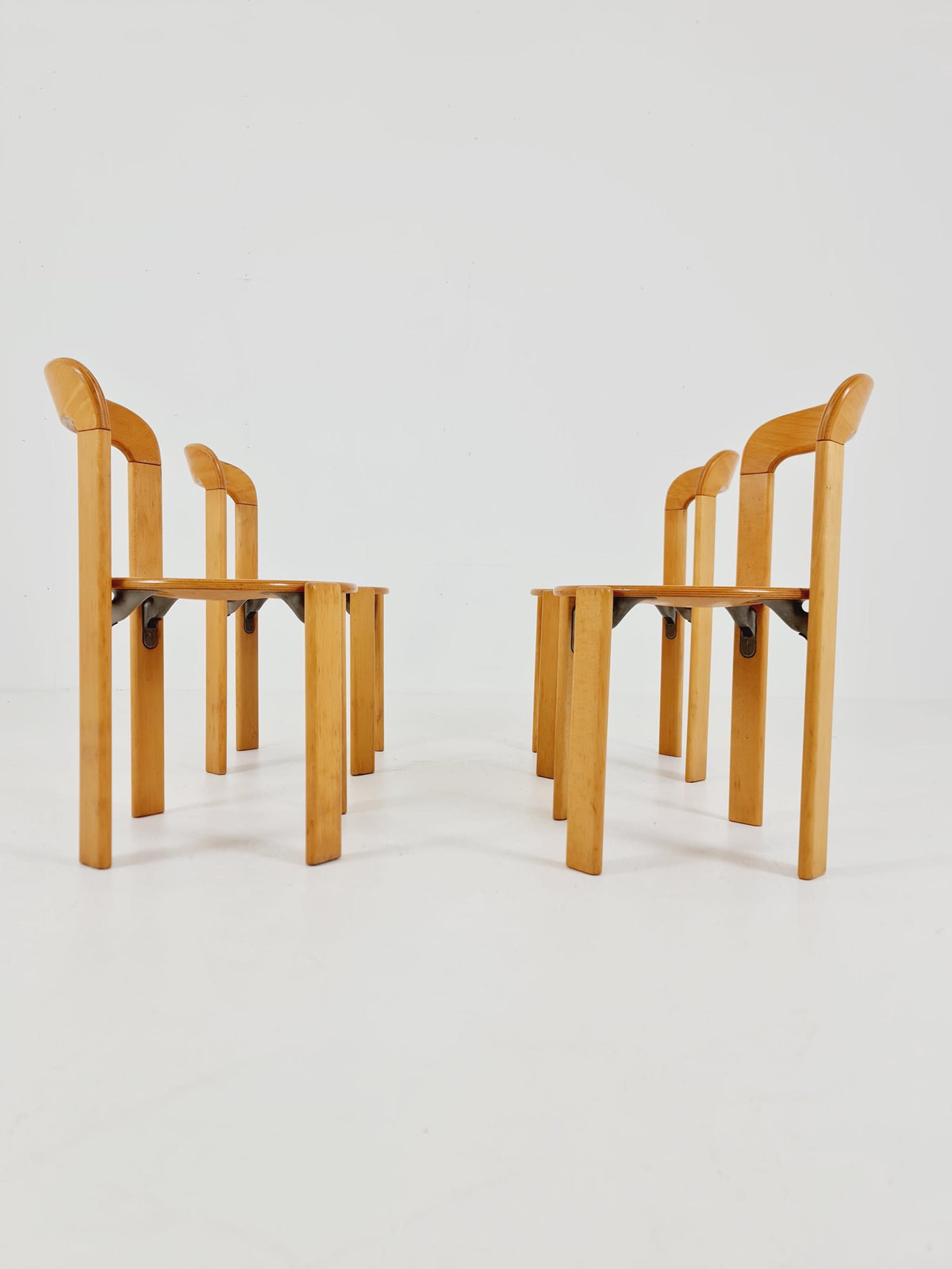 Vintage Dining Chairs By Bruno Rey For Dietiker Switzerland , 1970s, Set of 4