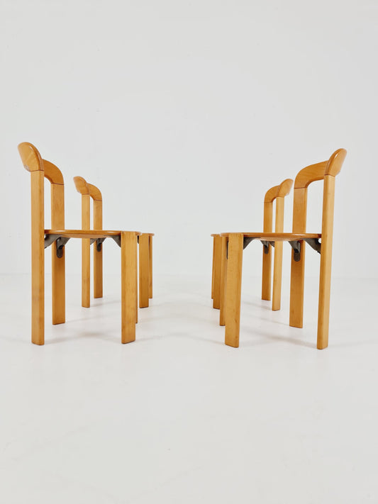 Vintage Dining Chairs By Bruno Rey For Dietiker Switzerland , 1970s, Set of 4