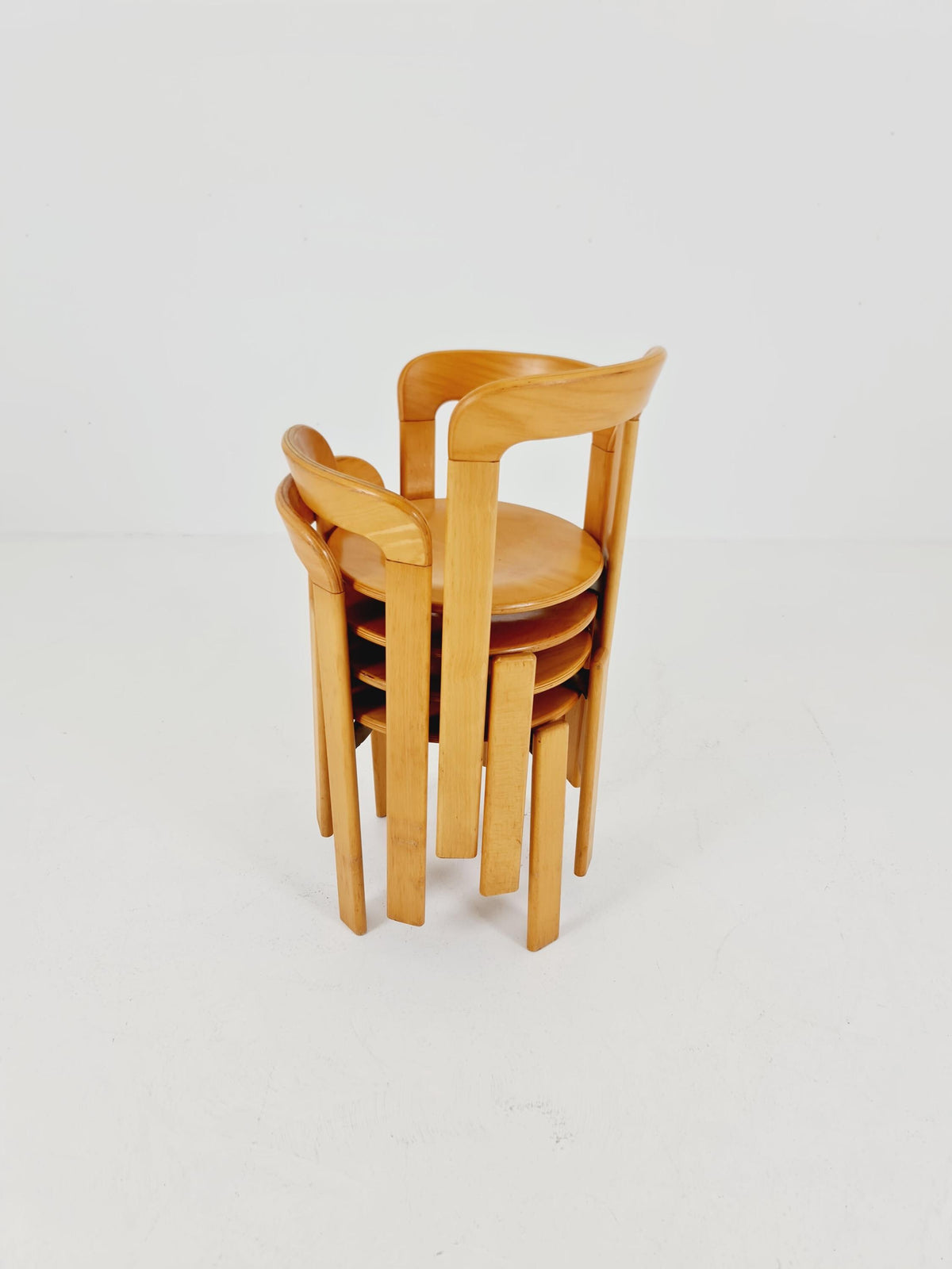 Vintage Dining Chairs By Bruno Rey For Dietiker Switzerland , 1970s, Set of 4