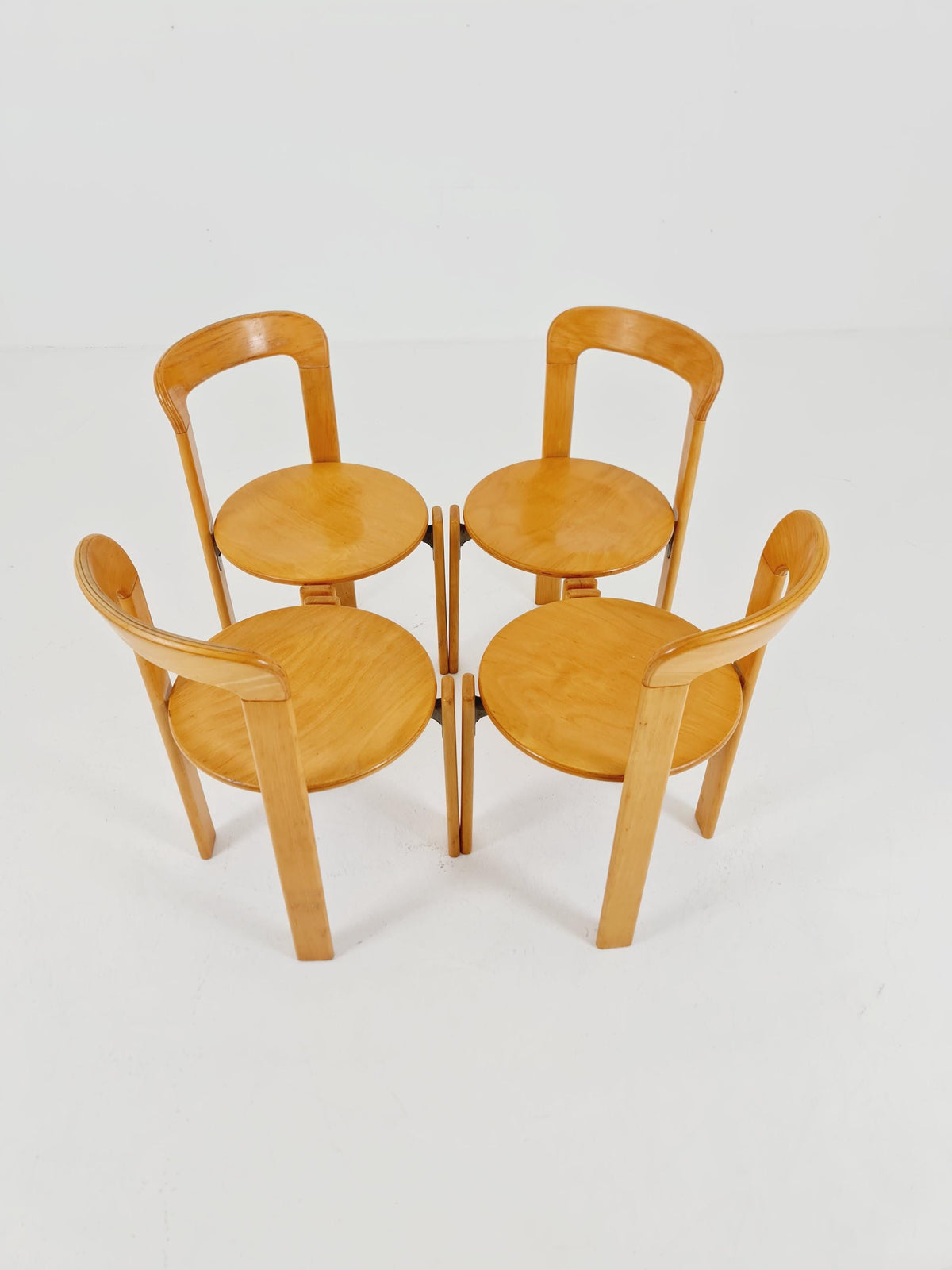 Vintage Dining Chairs By Bruno Rey For Dietiker Switzerland , 1970s, Set of 4