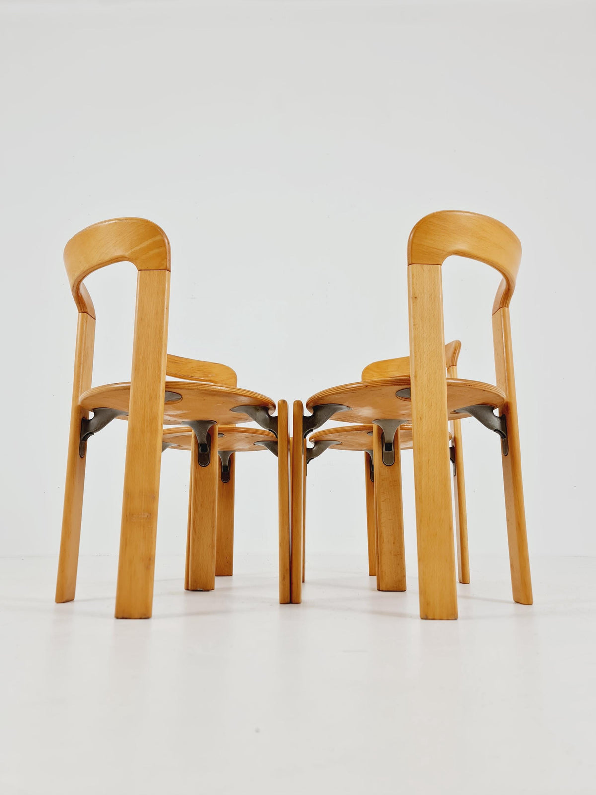 Vintage Dining Chairs By Bruno Rey For Dietiker Switzerland , 1970s, Set of 4