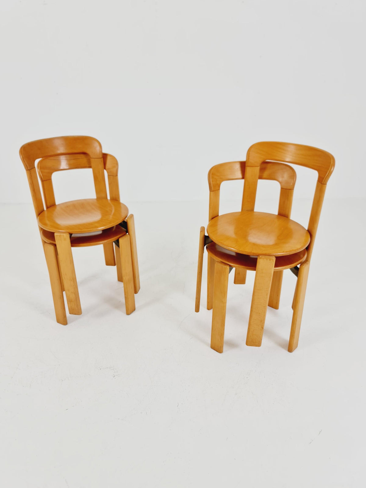 Vintage Dining Chairs By Bruno Rey For Dietiker Switzerland , 1970s, Set of 4