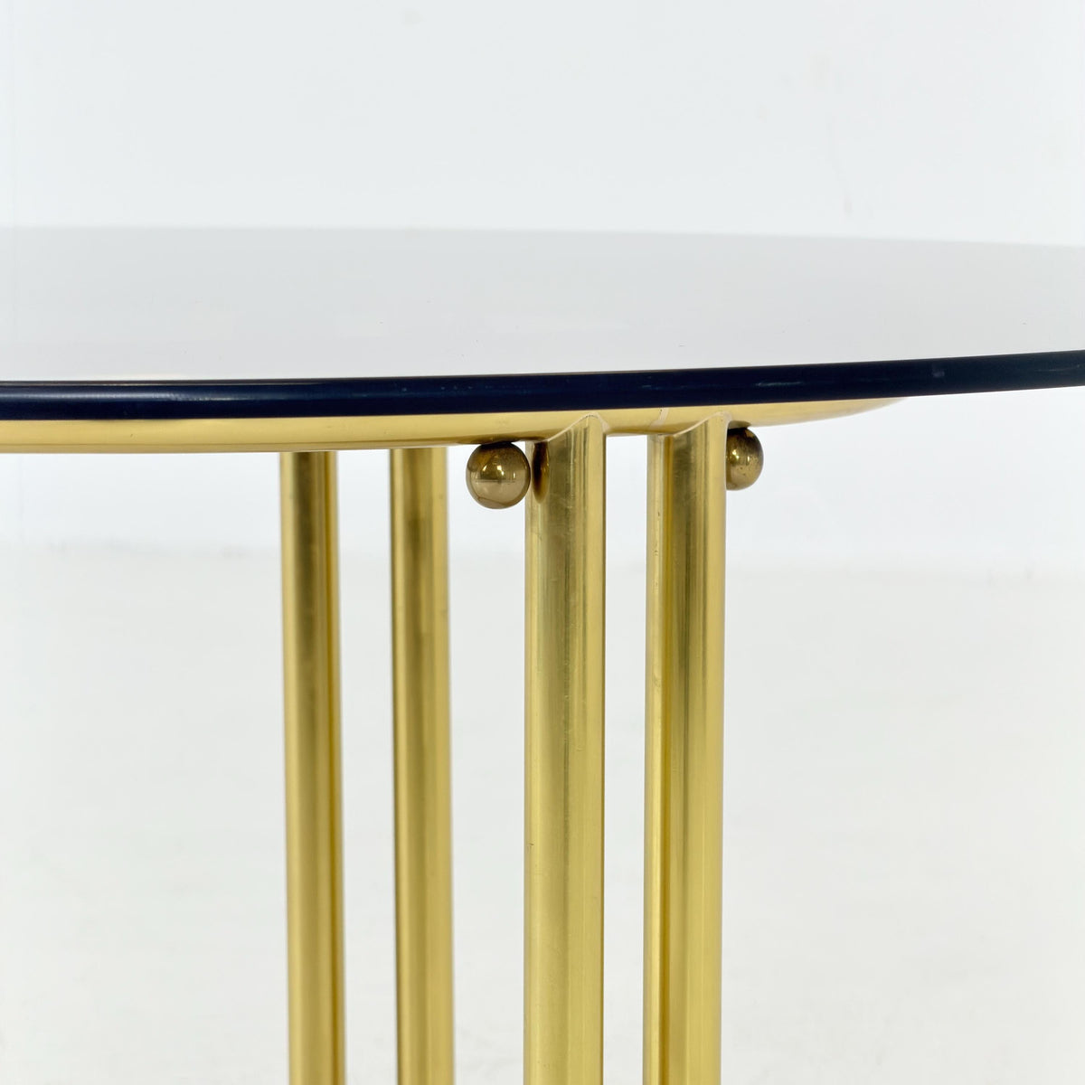 Mid Century Italian Brass & Smoked Glass Coffee Table, 1970s Italy