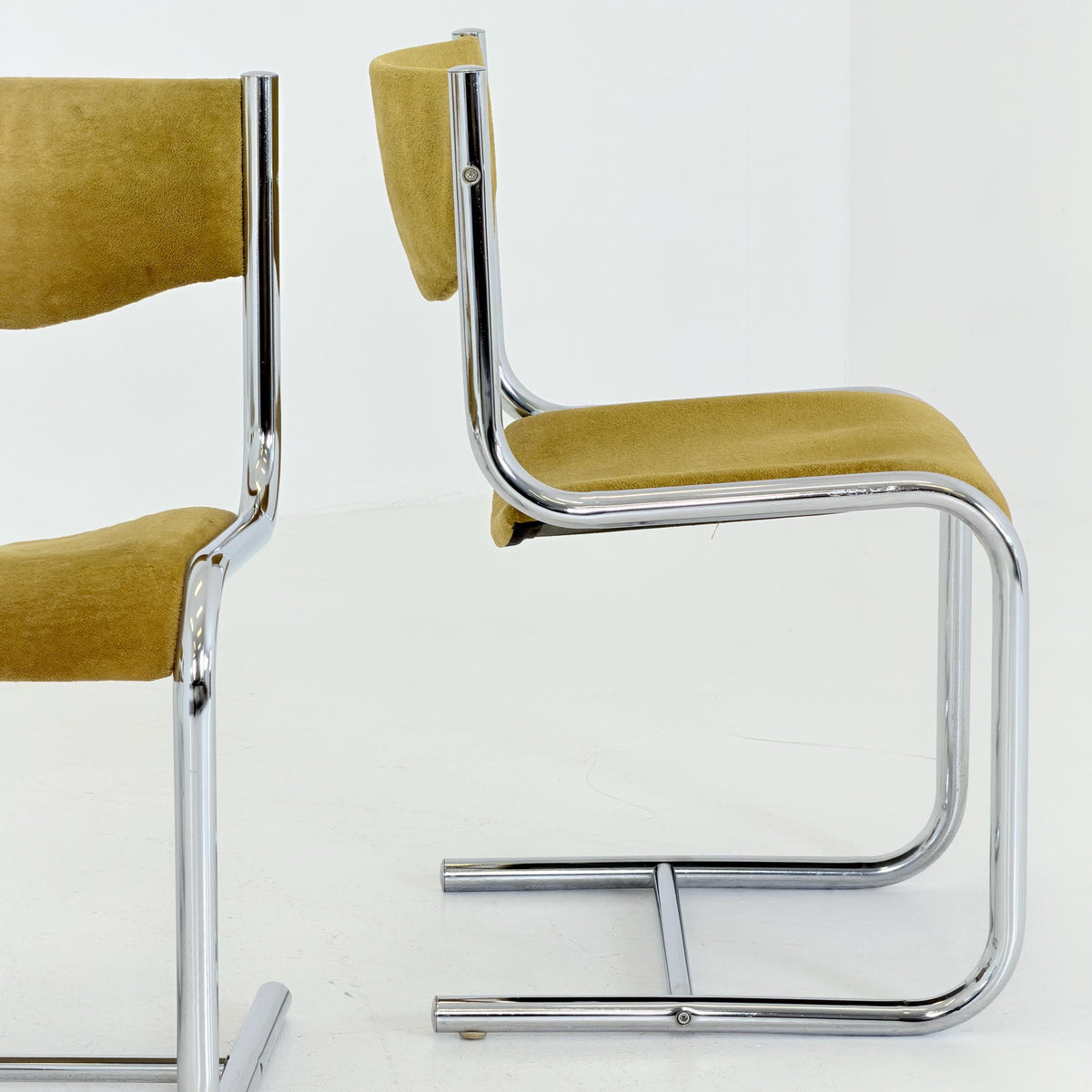 Set of 4 Mid Century Bauhaus Cantilever Dining Chairs, 1980s Germany