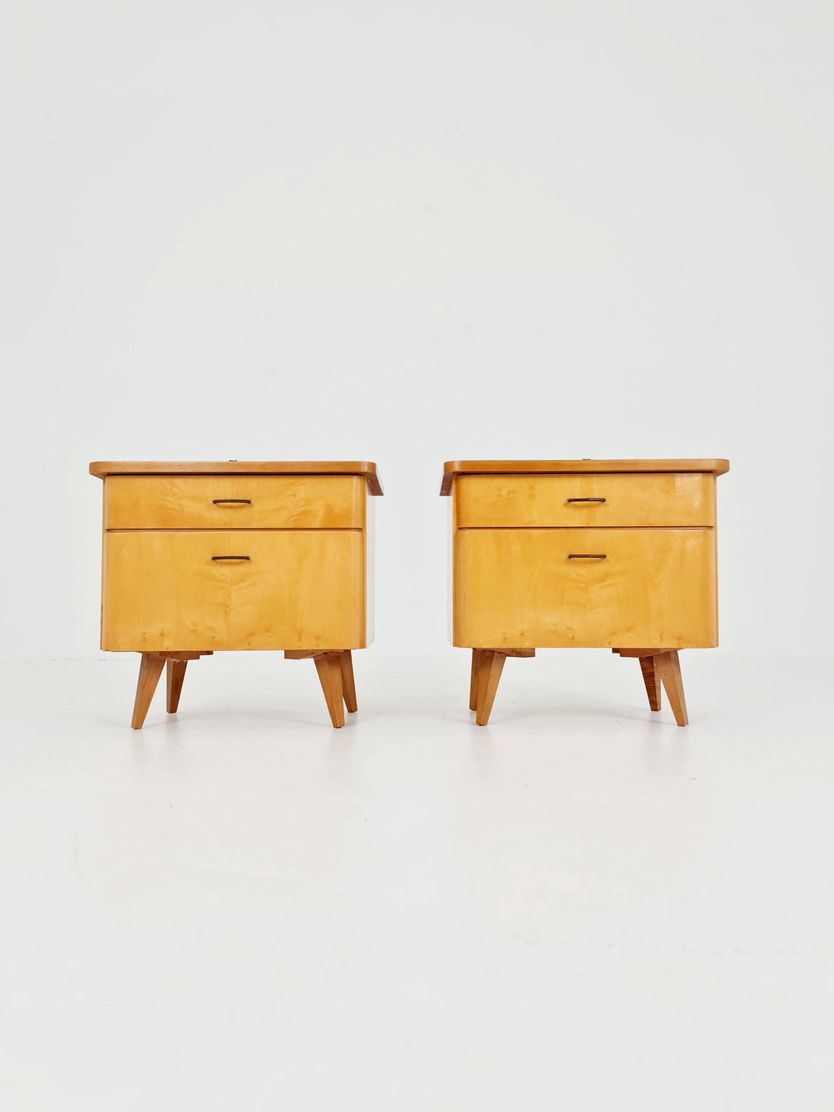 German Mid century nightstands/ bedside tables BY WK Möbel , 1960s Set of 2